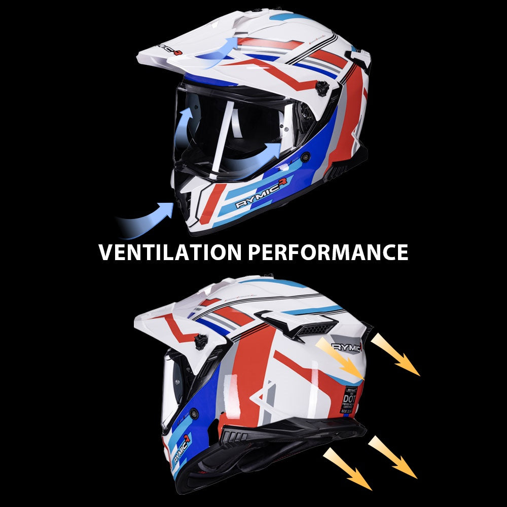 Exhaust vents of the RYMIC X60 helmet, designed for optimal airflow and heat extraction.