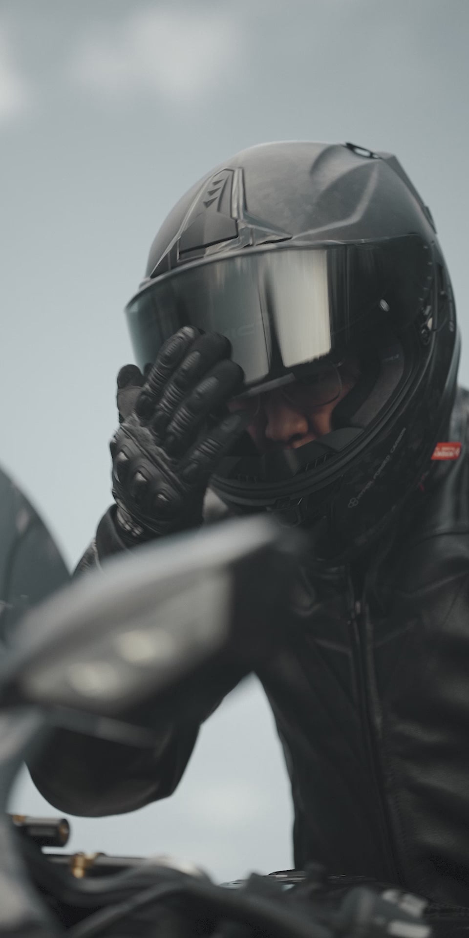 Load video: Video overview of the RYMIC S-GT matte carbon fiber helmet.