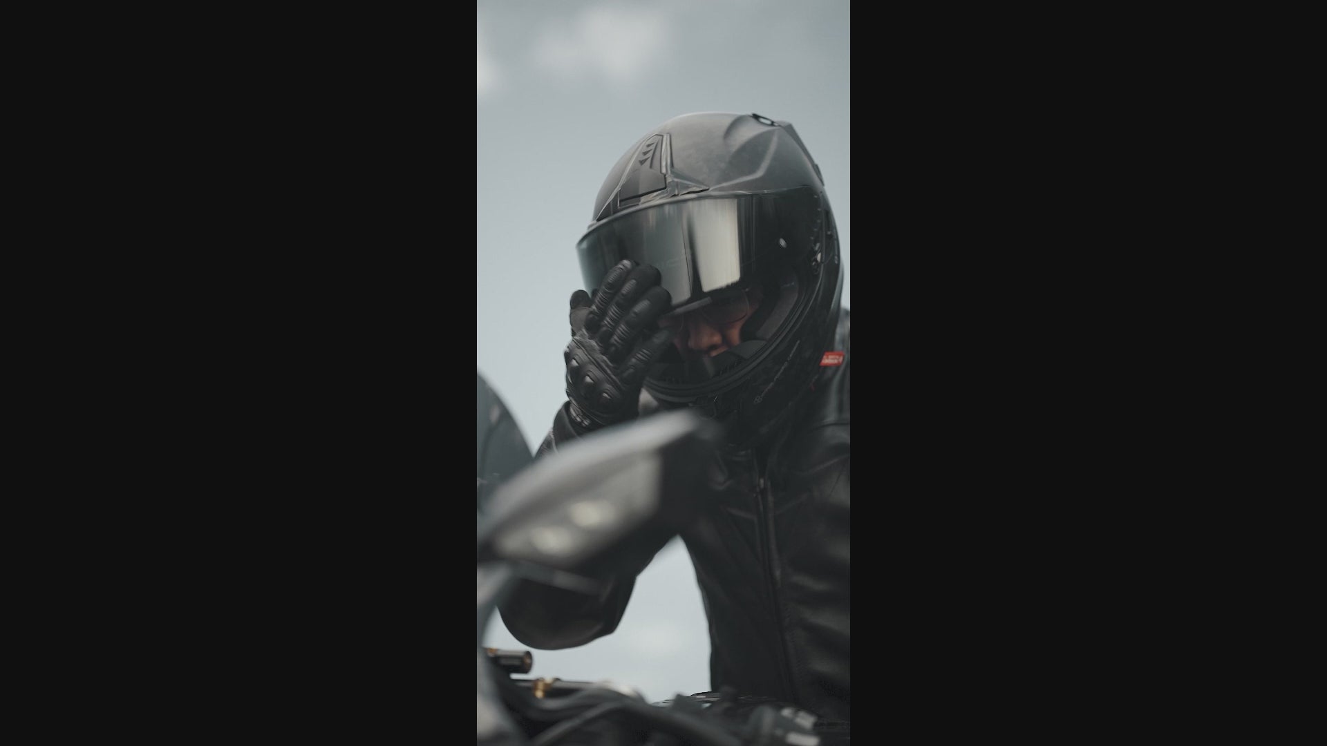 Load video: Video overview of the RYMIC S-GT matte carbon fiber helmet.